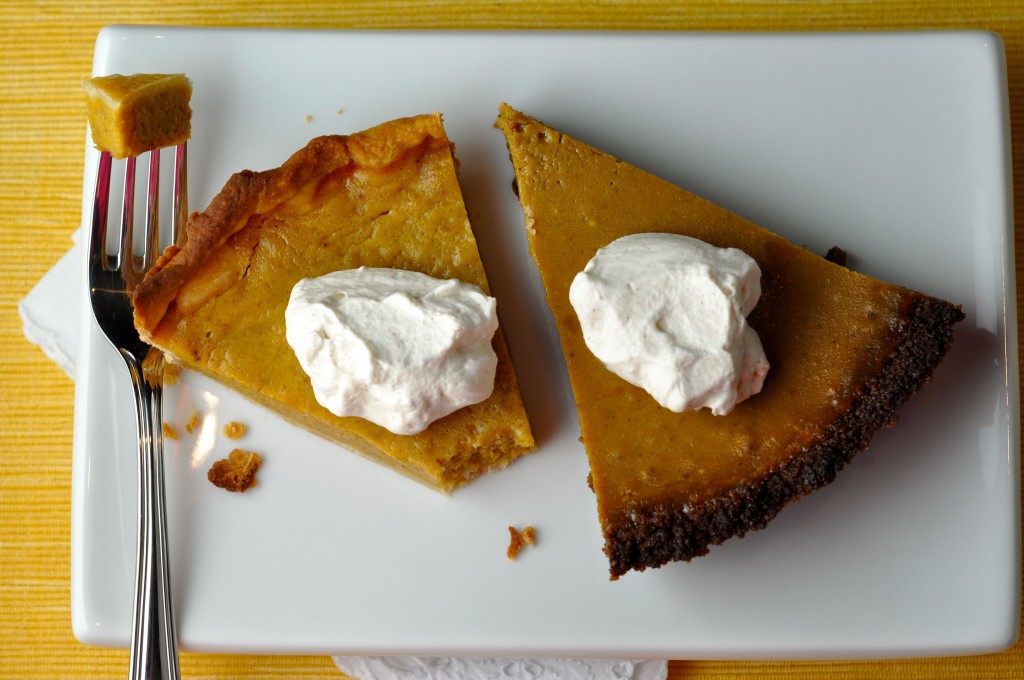 Pumpkin Pies (2 Ways!) with Spiced Whipped Cream