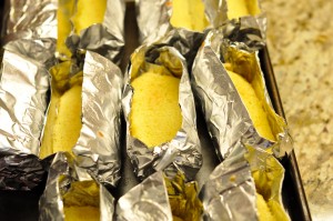 Homemade Twinkies in Foil Baking Containers