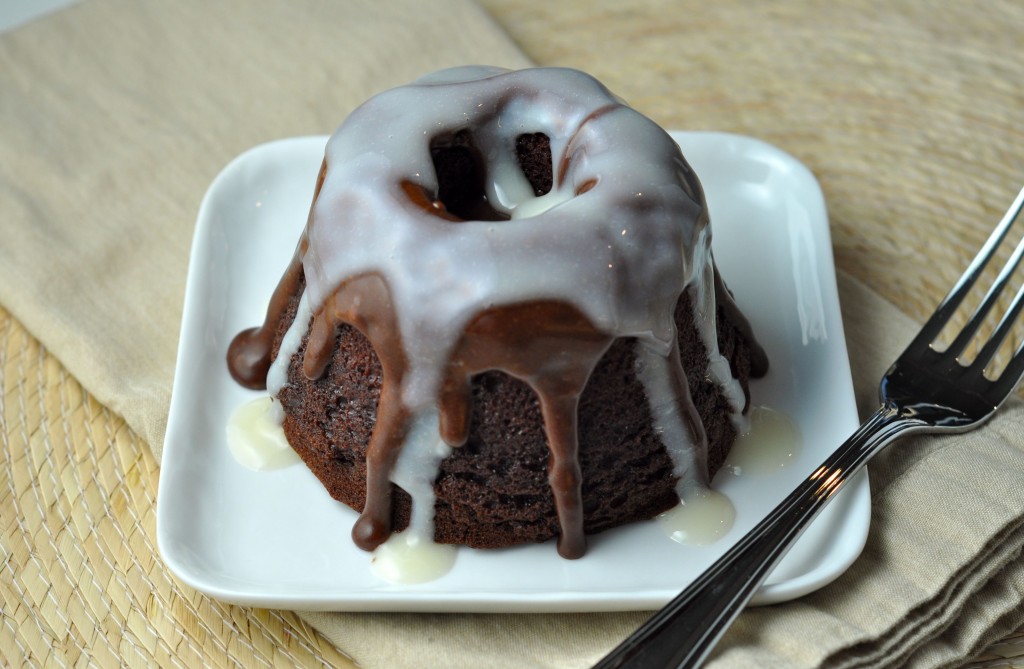 Chocolate Sour Cream Cake with Chocolate & Sour Cream Glaze