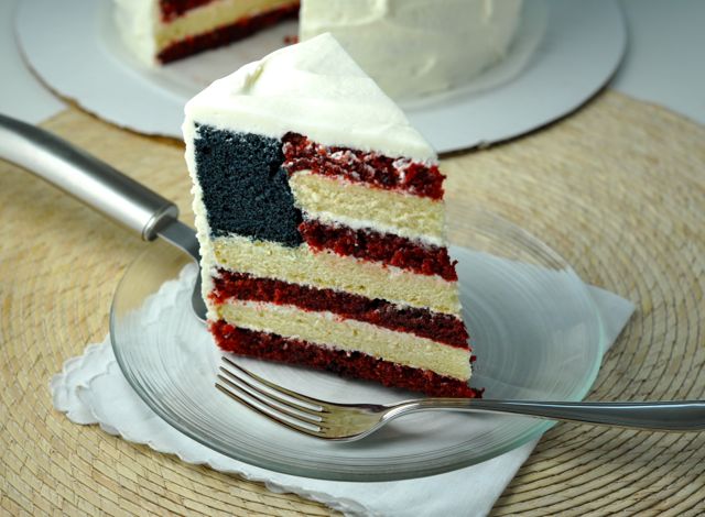 July 4th Flag Cake