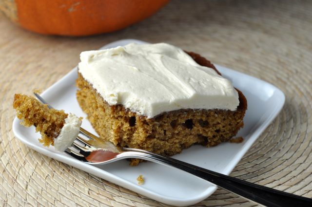 Pumpkin Maple Cake with Cream Cheese Frosting