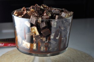 Chocolate Bar Brownie Explosion Trifle