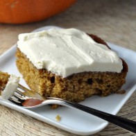 Pumpkin Maple Cake with Cream Cheese Frosting
